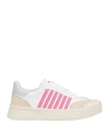 Dsquared2 New Jersey Leather Sneakers In Beige