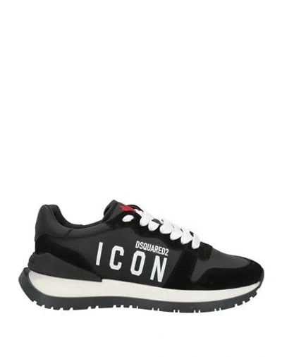 Dsquared2 Woman Sneakers Black Size 6 Leather