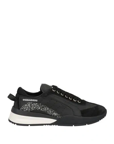 Dsquared2 Woman Sneakers Black Size 6 Leather