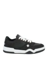 Dsquared2 Woman Sneakers Black Size 6.5 Leather, Textile Fibers In Black