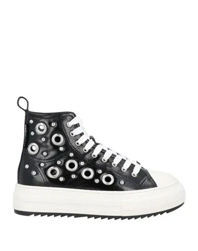 Dsquared2 Berlin High-top Leather Sneakers In Black