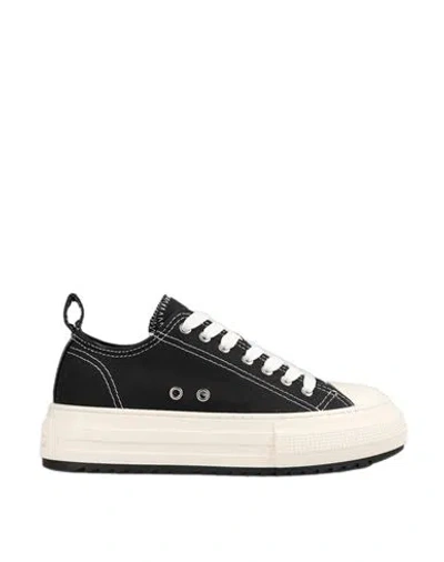 Dsquared2 Woman Sneakers Black Size 8 Other Fibres