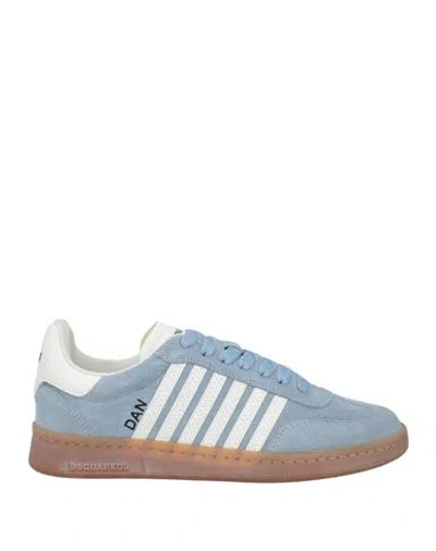Dsquared2 Woman Sneakers Light Blue Size 5 Calfskin