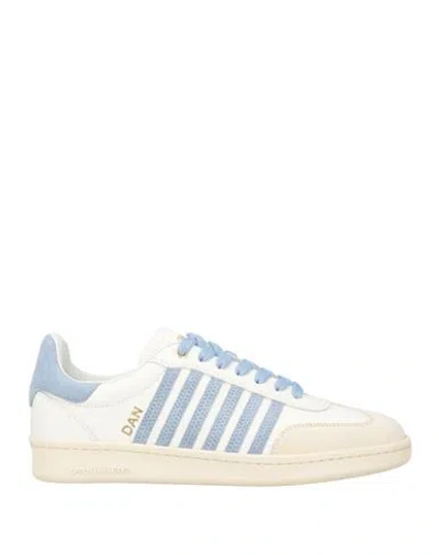 Dsquared2 Woman Sneakers Light Blue Size 6.75 Leather In Multi