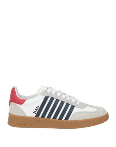 Dsquared2 Woman Sneakers Light Grey Size 7.5 Leather In Gray