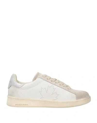 Dsquared2 Woman Sneakers Off White Size 6.75 Leather