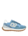 Dsquared2 Woman Sneakers Pastel Blue Size 6.75 Leather, Textile Fibers In Blue