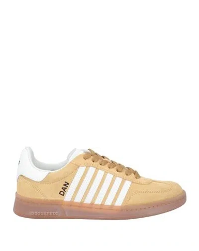 Dsquared2 Woman Sneakers Sand Size 7.5 Leather
