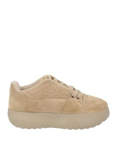 Dsquared2 Woman Sneakers Sand Size 7.5 Leather In Neutral