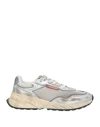 Dsquared2 Sprinter Silver Leather Mesh Vintage Sneakers In Silver
