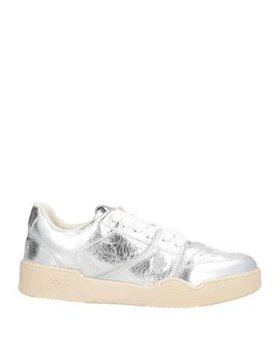 Dsquared2 Woman Sneakers Silver Size 6.5 Leather