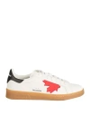 Dsquared2 Woman Sneakers White Size 10 Calfskin In White