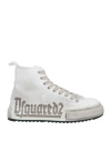 Dsquared2 Woman Sneakers White Size 10 Textile Fibers