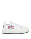 Dsquared2 Woman Sneakers White Size 10 Textile Fibers In White