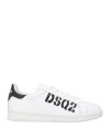 Dsquared2 Woman Sneakers White Size 5 Leather