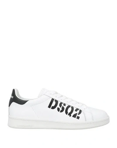 Dsquared2 Woman Sneakers White Size 5 Leather