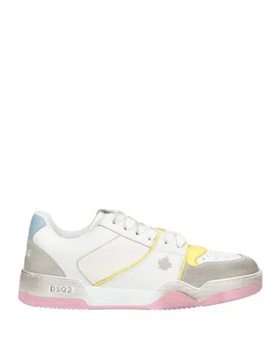 Dsquared2 Woman Sneakers White Size 6 Calfskin