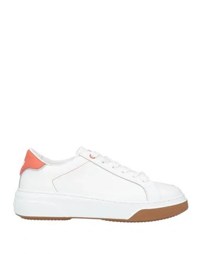 Dsquared2 Woman Sneakers White Size 10 Calfskin