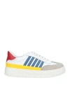 Dsquared2 Leather & Tech Lace-up Sneakers In White
