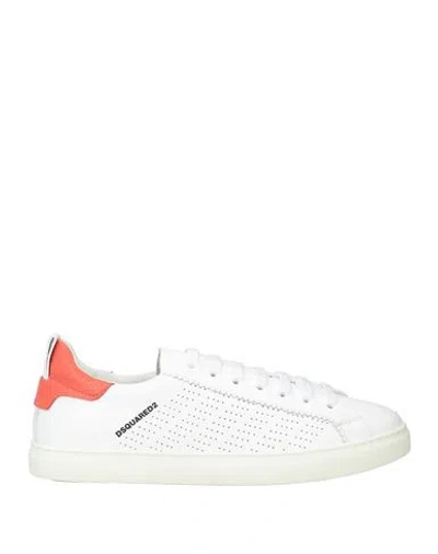 Dsquared2 Woman Sneakers White Size 8 Calfskin