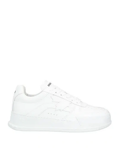 Dsquared2 Woman Sneakers White Size 8 Calfskin