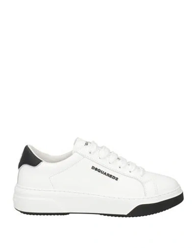 DSQUARED2 DSQUARED2 WOMAN SNEAKERS WHITE SIZE 6.5 CALFSKIN