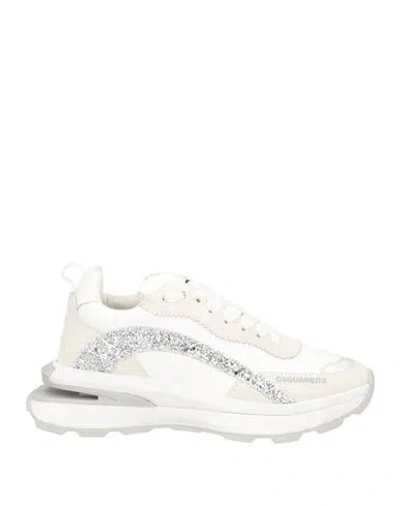 Dsquared2 Woman Sneakers White Size 8 Calfskin