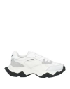 Dsquared2 Woman Sneakers White Size 6.75 Calfskin, Textile Fibers