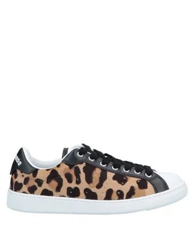 Dsquared2 Woman Sneakers White Size 8 Leather