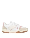 Dsquared2 Textured Leather And Polyamide Sneakers In White
