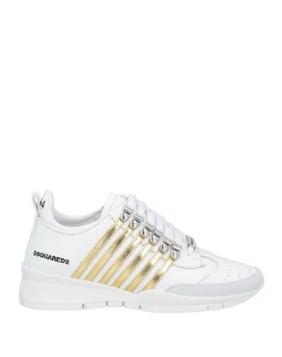 Dsquared2 Woman Sneakers White Size 8 Leather