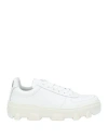 Dsquared2 Icon Leather Basket Low-top Sneakers With Logoed Sole In White