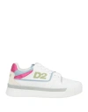 Dsquared2 New Jersey Leather Sneakers In White