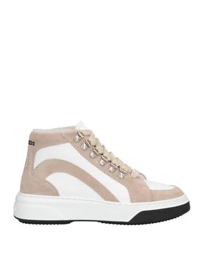 Dsquared2 Woman Sneakers White Size 10 Soft Leather