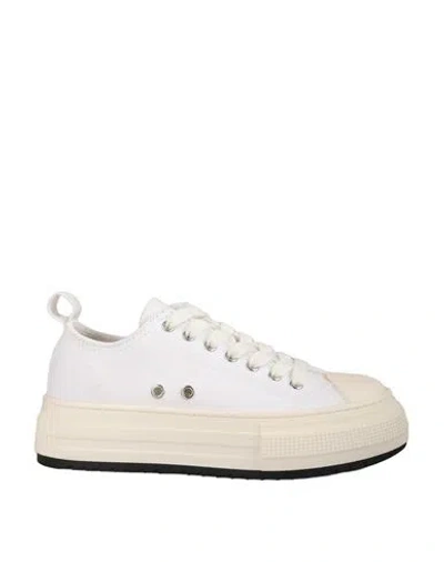 Dsquared2 Woman Sneakers White Size 9 Other Fibres