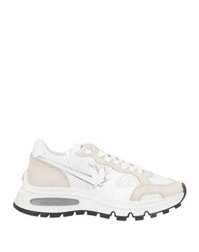 Dsquared2 Woman Sneakers White Size 6 Soft Leather