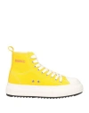 Dsquared2 Woman Sneakers Yellow Size 7 Textile Fibers