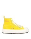 Dsquared2 Woman Sneakers Yellow Size 7 Textile Fibers In Yellow
