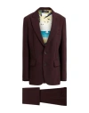 Dsquared2 Woman Suit Burgundy Size 2 Polyester In Red