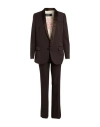 Dsquared2 Woman Suit Dark Brown Size 4 Polyester, Virgin Wool, Silk