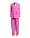 Dsquared2 Woman Suit Magenta Size 2 Polyester, Virgin Wool, Elastane In Magenta