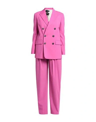 Dsquared2 Woman Suit Magenta Size 2 Polyester, Virgin Wool, Elastane