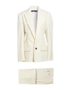 Dsquared2 White Solid Peaked Lapel Suit In White