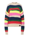 Dsquared2 Woman Sweater Beige Size L Synthetic Fibers, Alpaca Wool, Virgin Wool, Wool In Beige