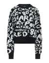 Dsquared2 Intarsia-knit Logo Crew-neck Jumper In Black