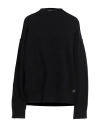 Dsquared2 Woman Sweater Black Size S Wool, Cashmere, Calfskin