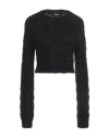 Dsquared2 Woman Sweater Black Size M Mohair Wool, Polyamide, Wool In Black