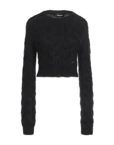 Dsquared2 Woman Sweater Black Size M Mohair Wool, Polyamide, Wool