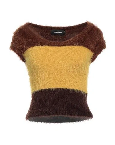 Dsquared2 Woman Sweater Brown Size Xs Polyamide