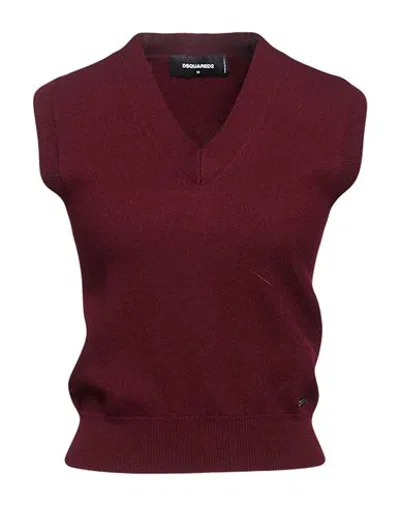 Dsquared2 Woman Sweater Burgundy Size Xxs Virgin Wool